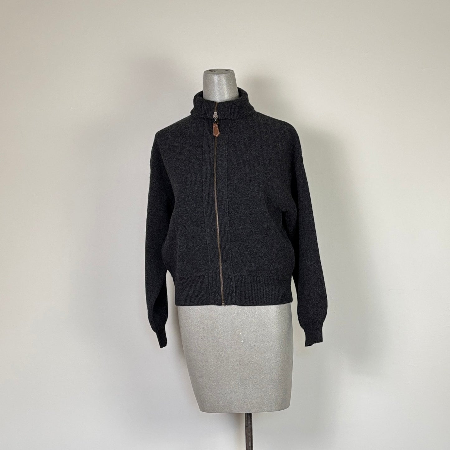 Lilla P. ~  Zip Front Bomber - Graphite