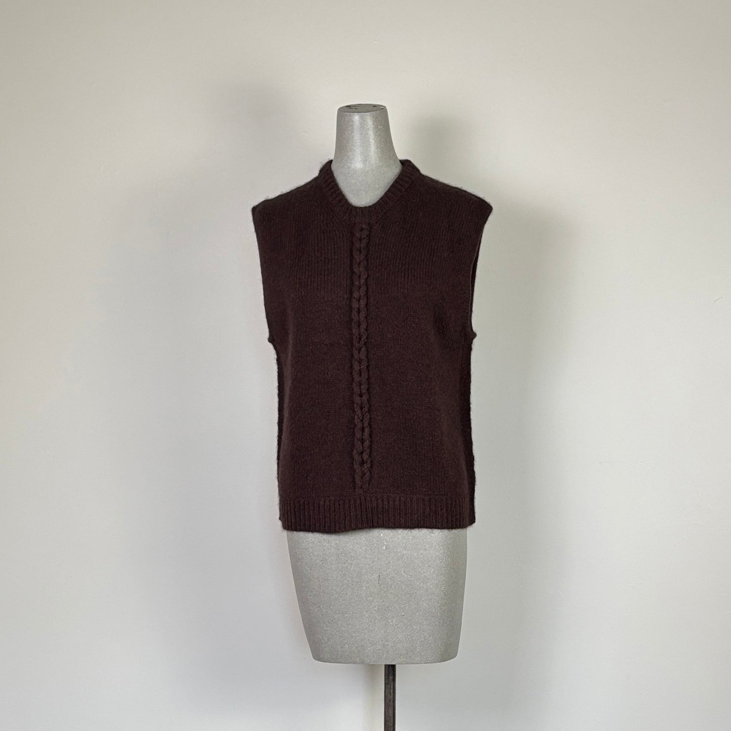 M.Patmos  ~  Leigh Cable Vest - Espresso