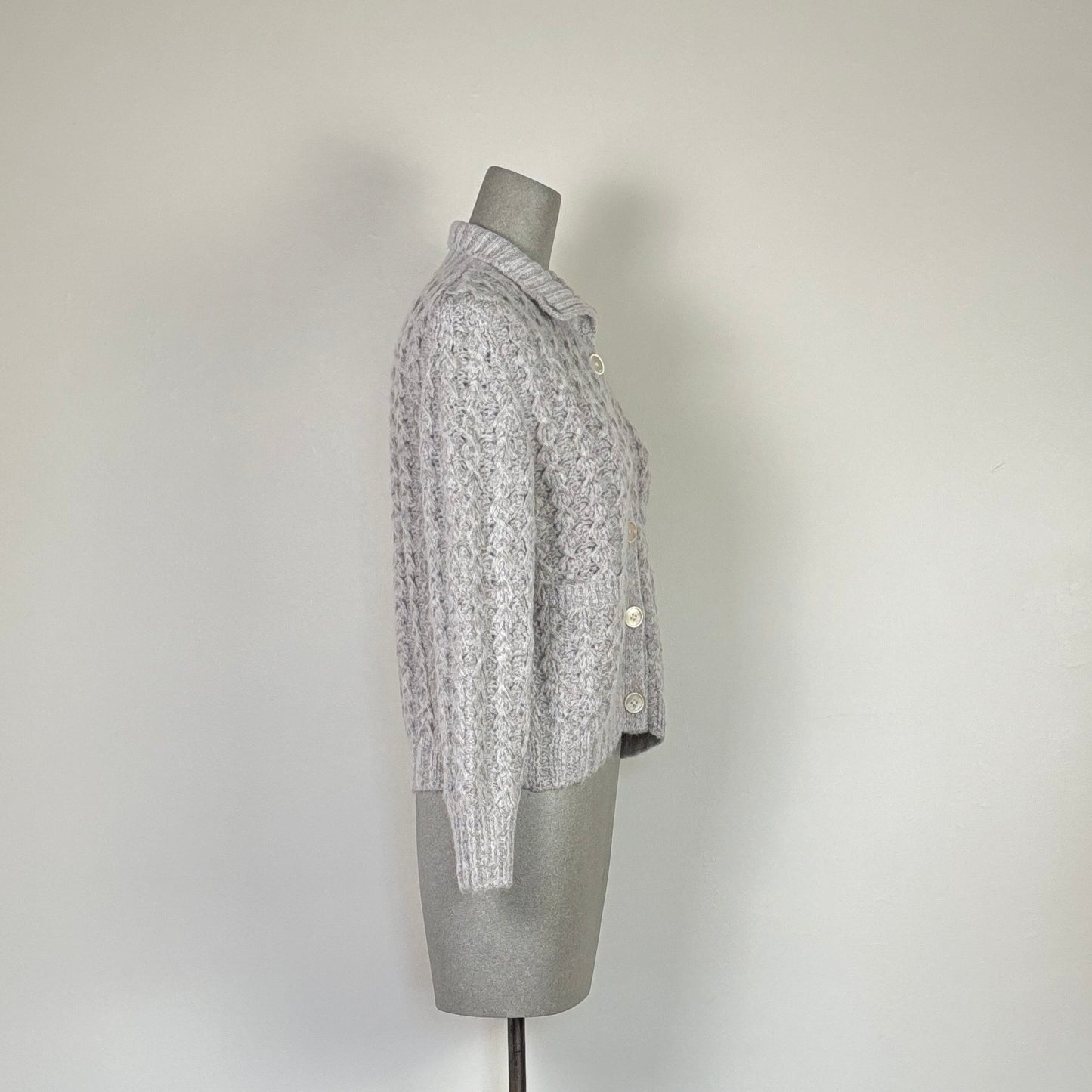 M. Patmos  ~  Billie Hand-knit Cardigan - Fog