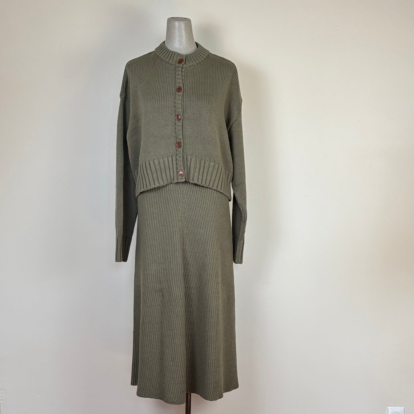 Beaumont Organic  ~  Mio, Organic Cotton Skirt - Soft Khaki