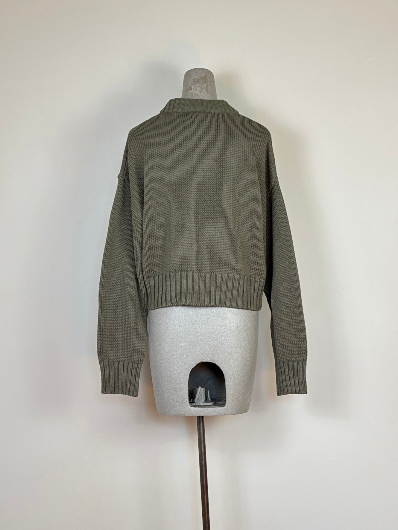 Beaumont Organic  ~  Sugi, Organic Cotton Cardigan - Soft Khaki