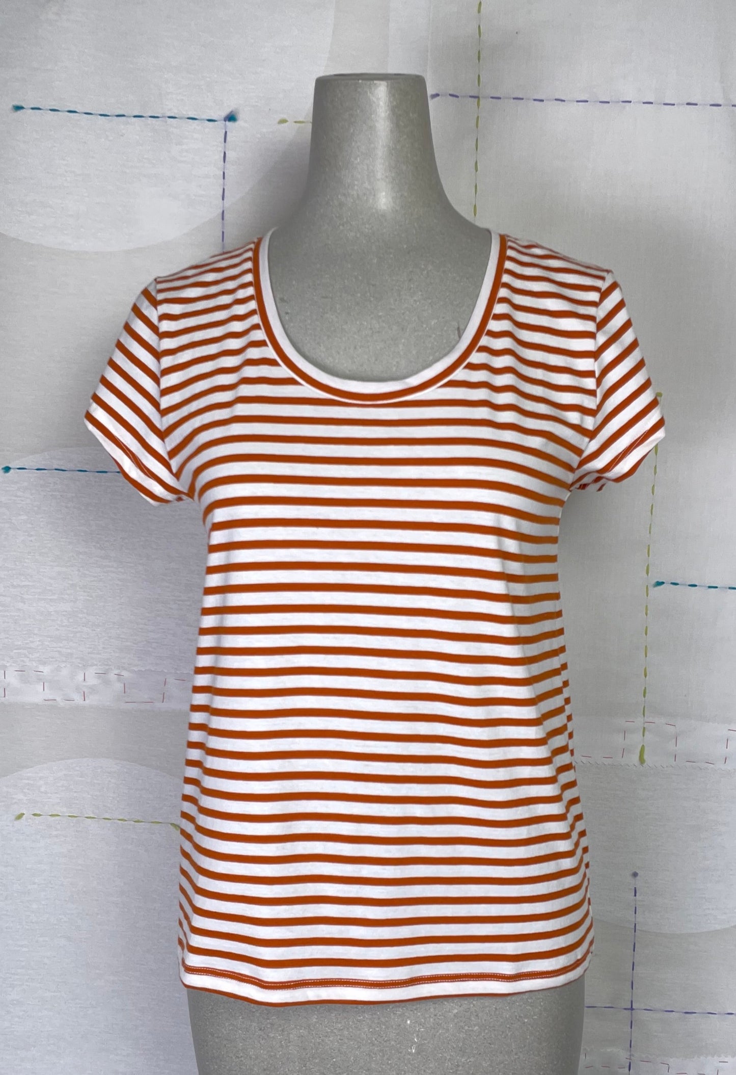 Lilla P. ~ Striped Scoop Neck - Sienna Stripe