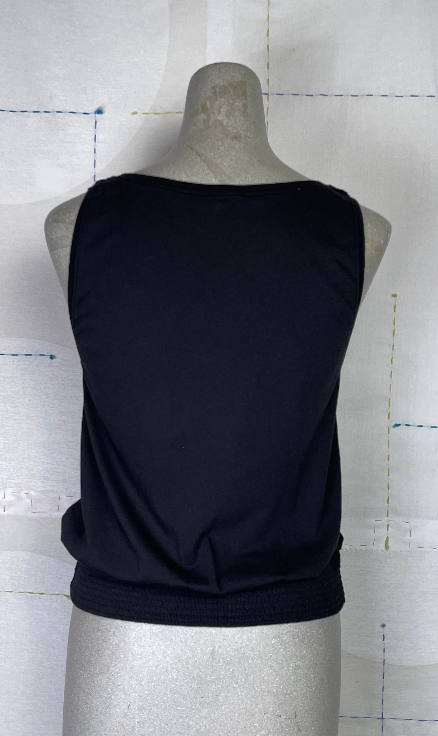 Lilla P. ~ Smocked Hem Tank - Black