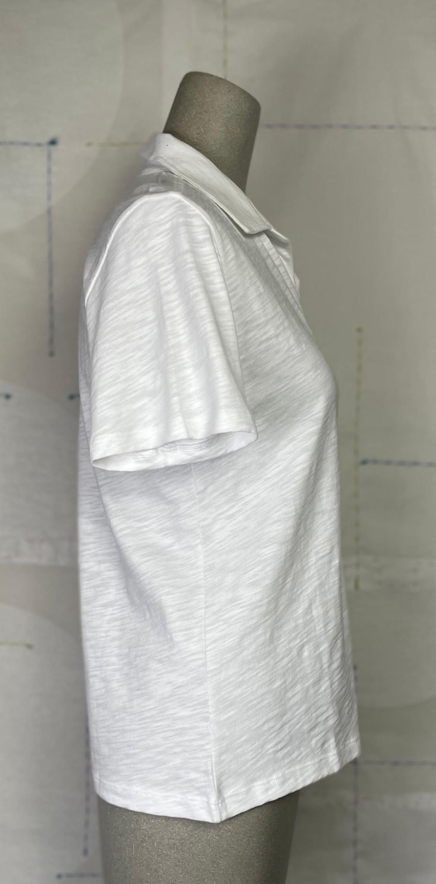 Lilla P. ~ Short Sleeve Button Down Tee - White
