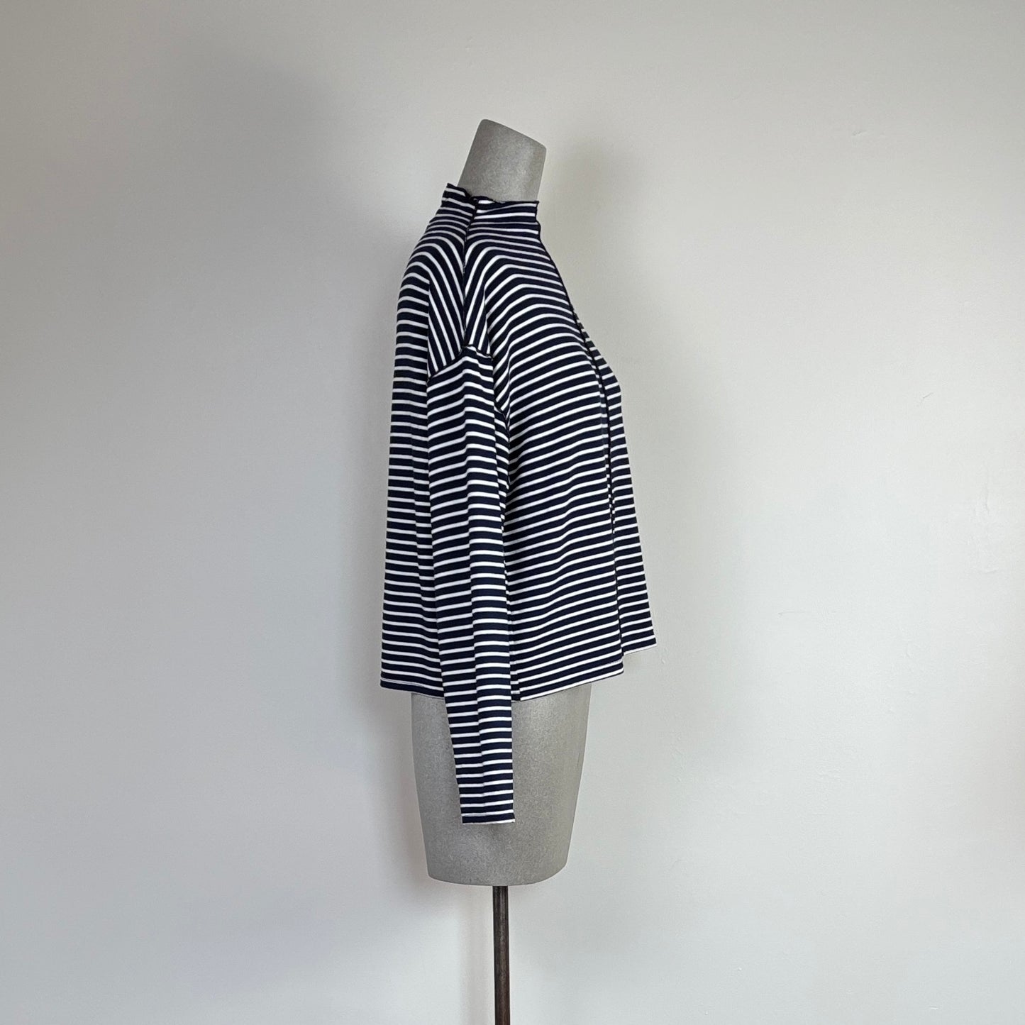 Cut Loose ~ Funnel Neck Pullover - Navy/Laundered