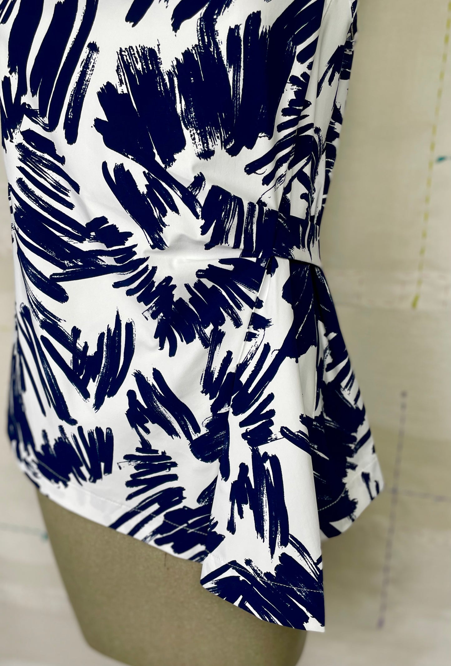 Porto ~ Sicily Top - Prussian Flutter Print