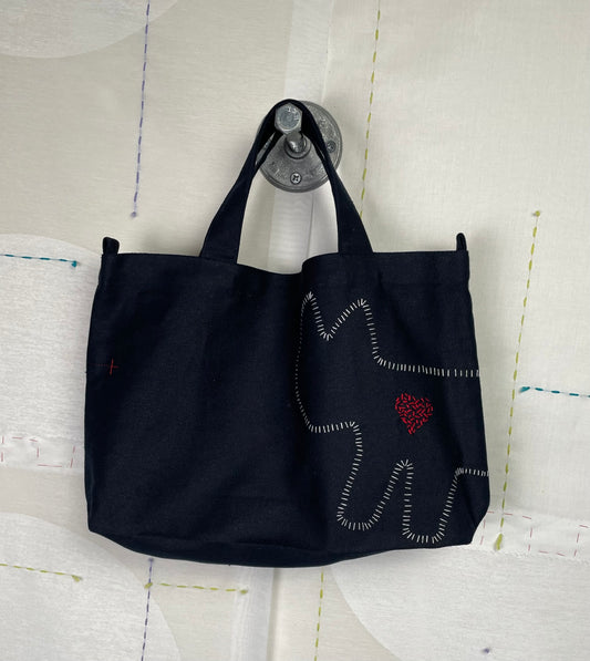 Cats With A Heart  ~  Camila Tote Bag - Navy