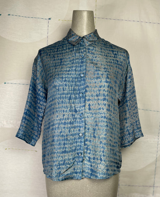 Neeru Kumar  ~  Silk Shirt - Blue Print