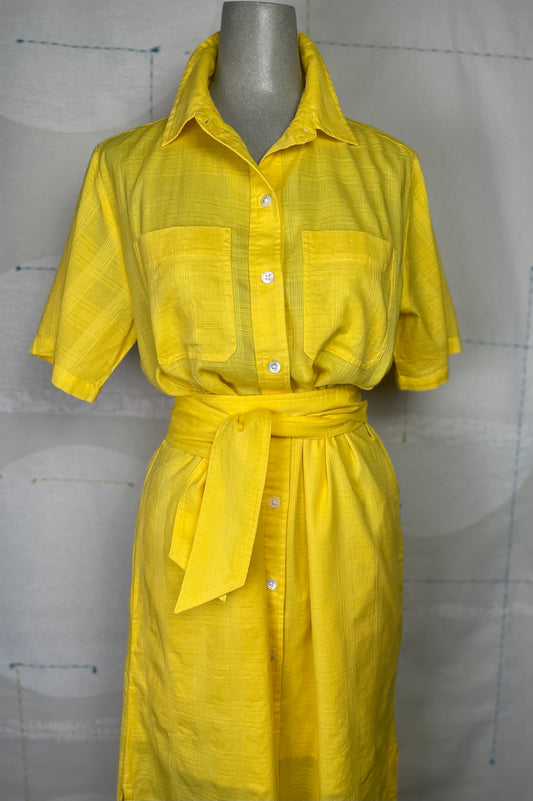Lilla P.  ~  Belted Shirt Dress - Saffron