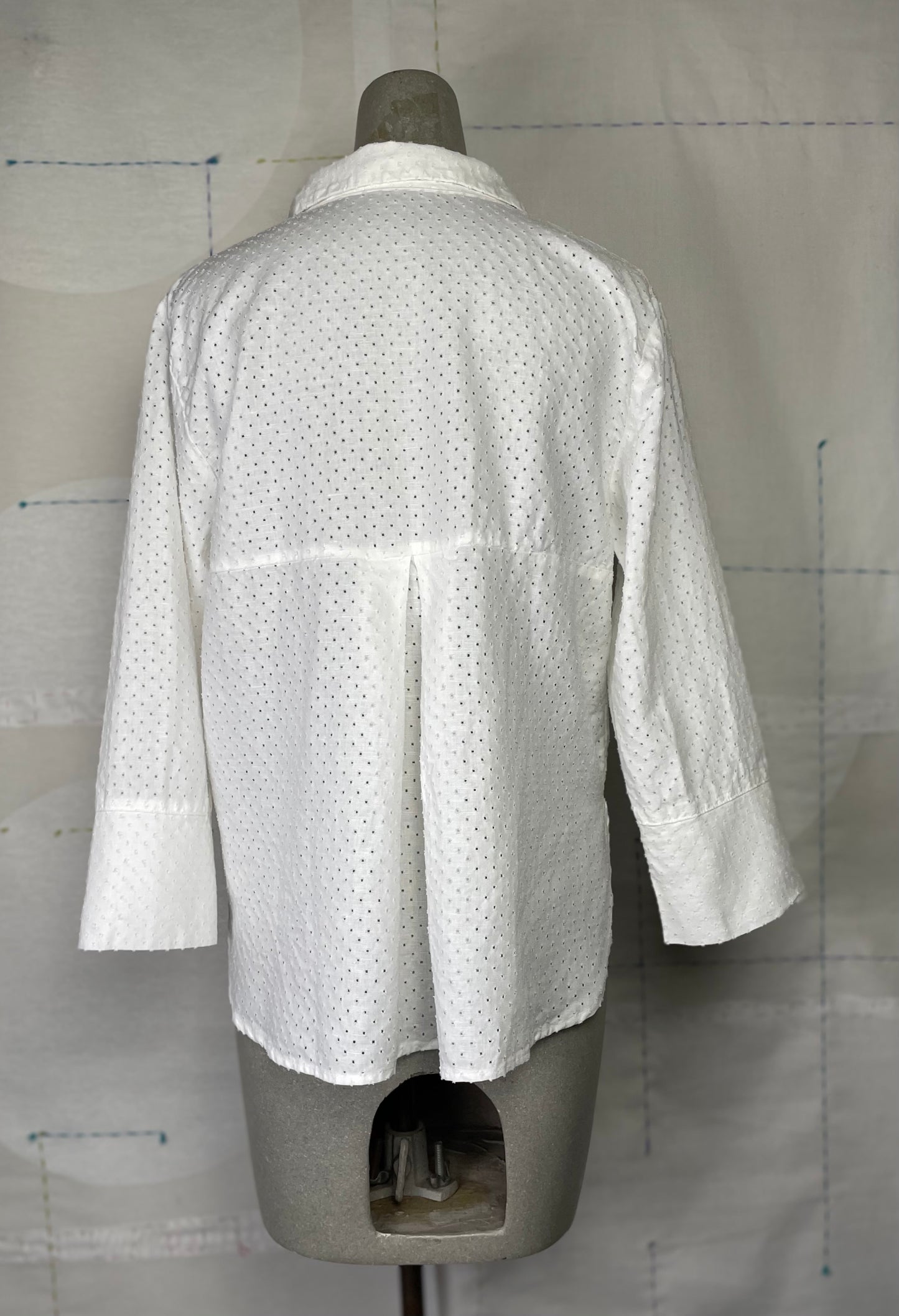 Cut Loose ~ Pinhole Crop Easy Shirt - Laundered