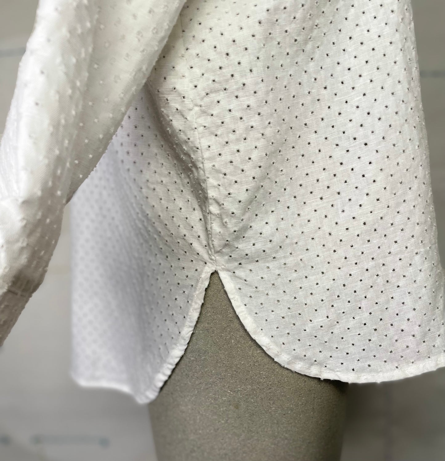 Cut Loose ~ Pinhole Crop Easy Shirt - Laundered