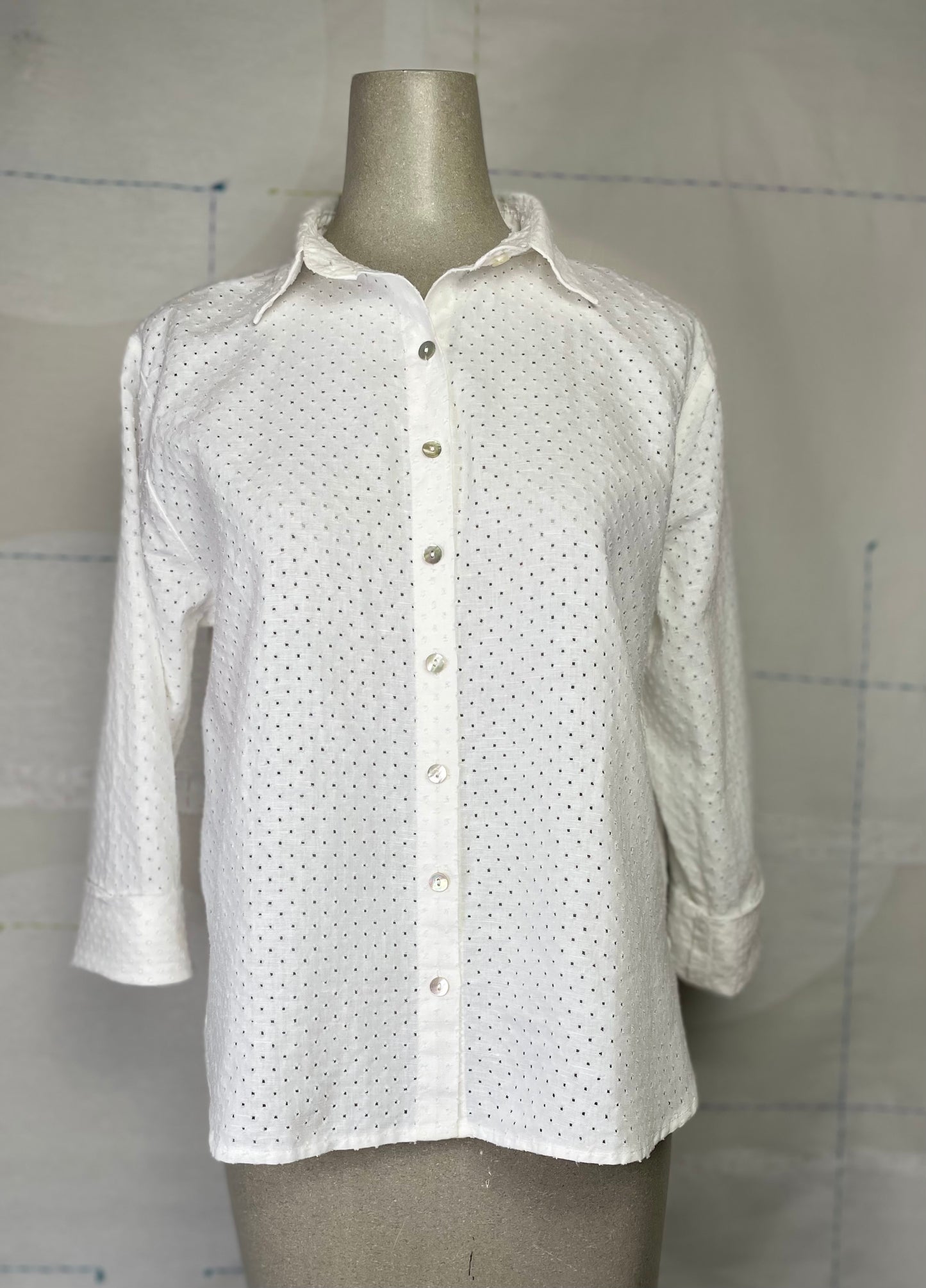 Cut Loose ~ Pinhole Crop Easy Shirt - Laundered