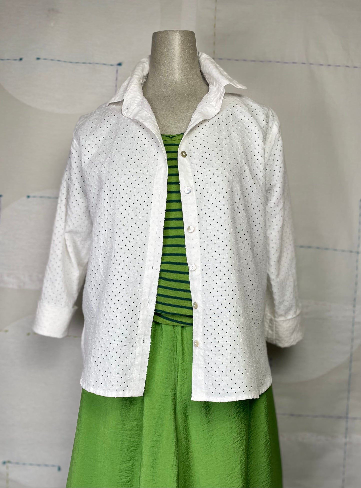 Cut Loose ~ Pinhole Crop Easy Shirt - Laundered