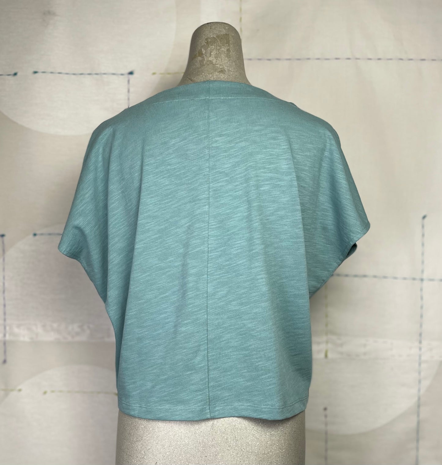 Lilla P. ~ Split Neck Dolman Wedge - Seagreen