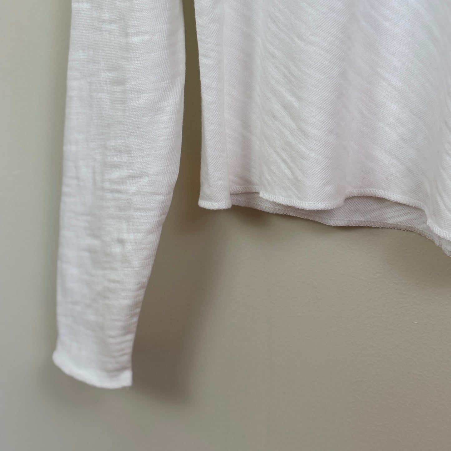 Lilla P. ~ Long Sleeve Crop Tee - White