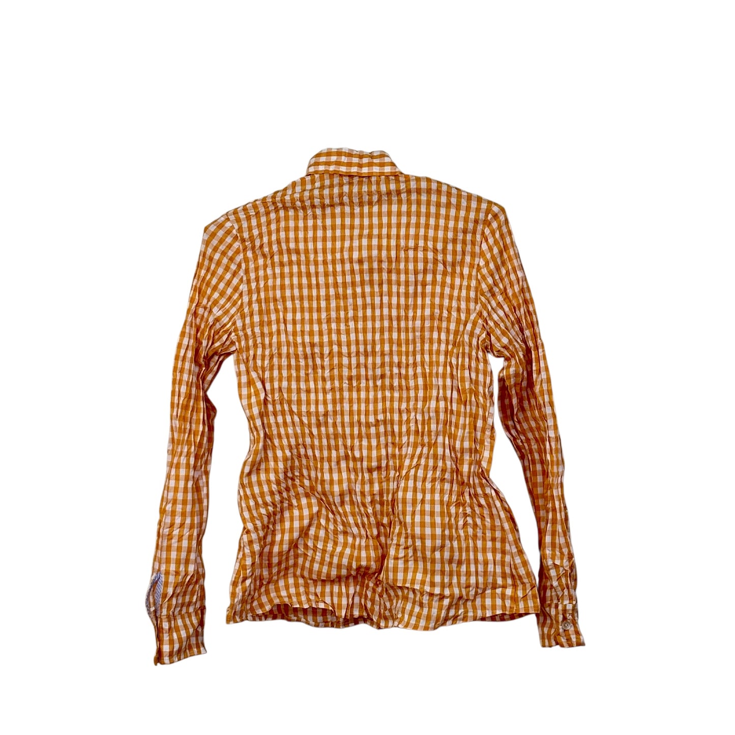 Miki Thumb ~ Check Print Classic Shirt - Vichy Saffron
