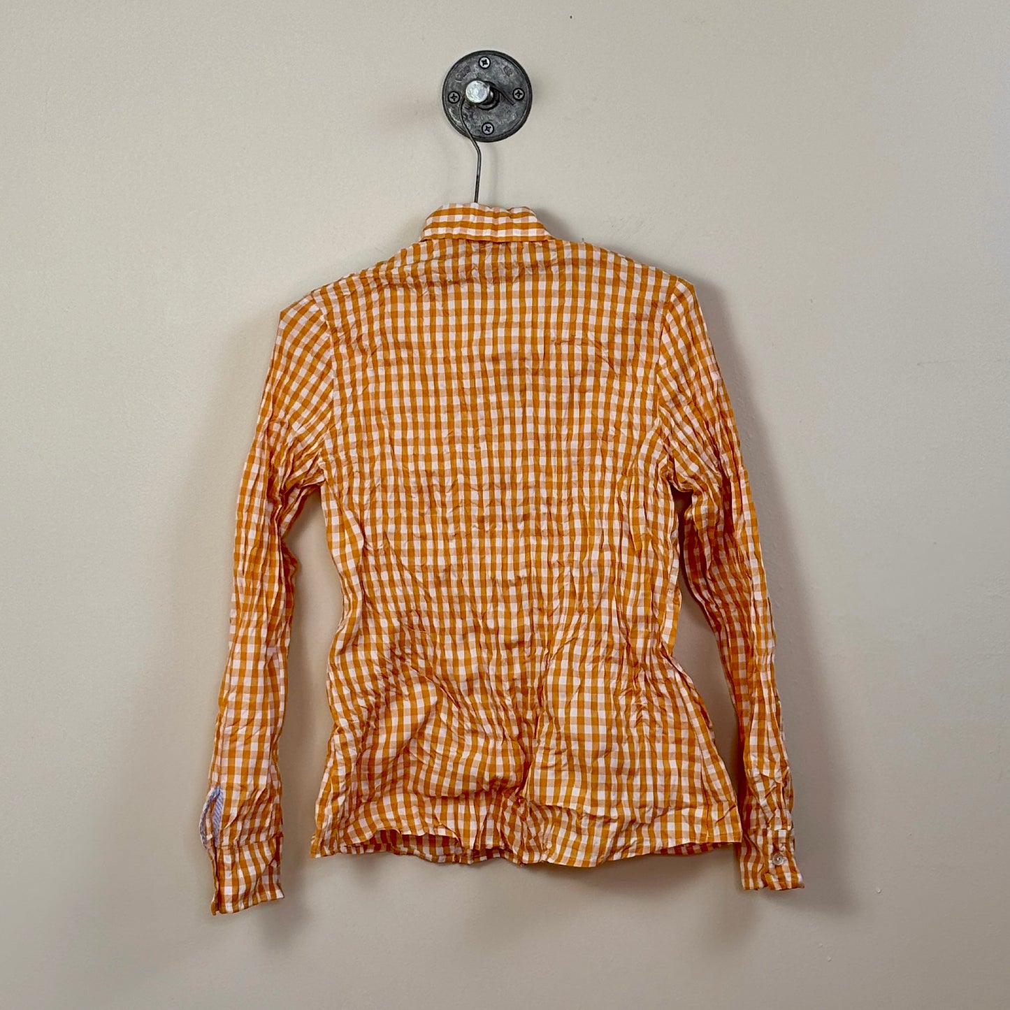 Miki Thumb ~ Check Print Classic Shirt - Vichy Saffron