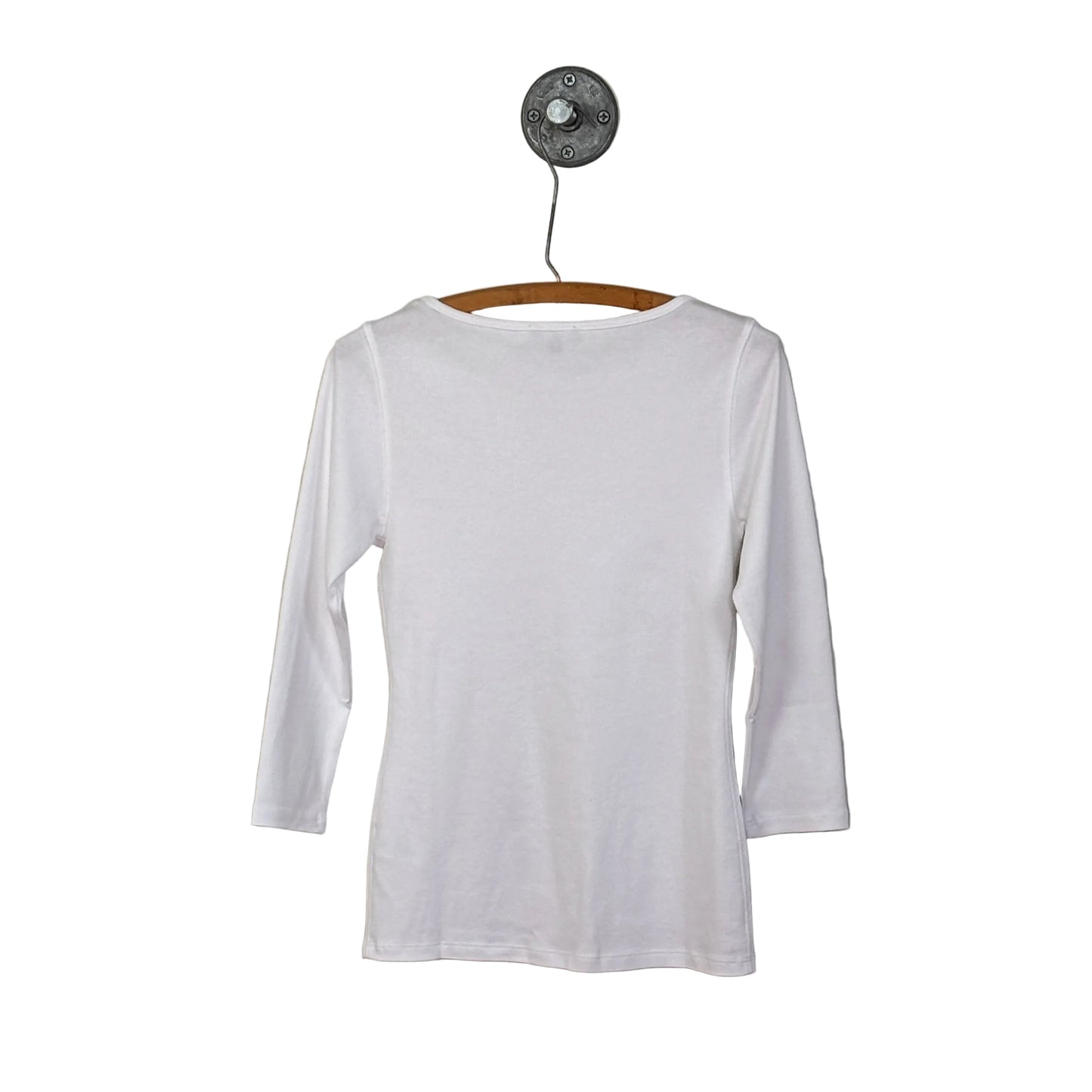 Lilla P. ~ 3/4 Sleeve Boatneck - White