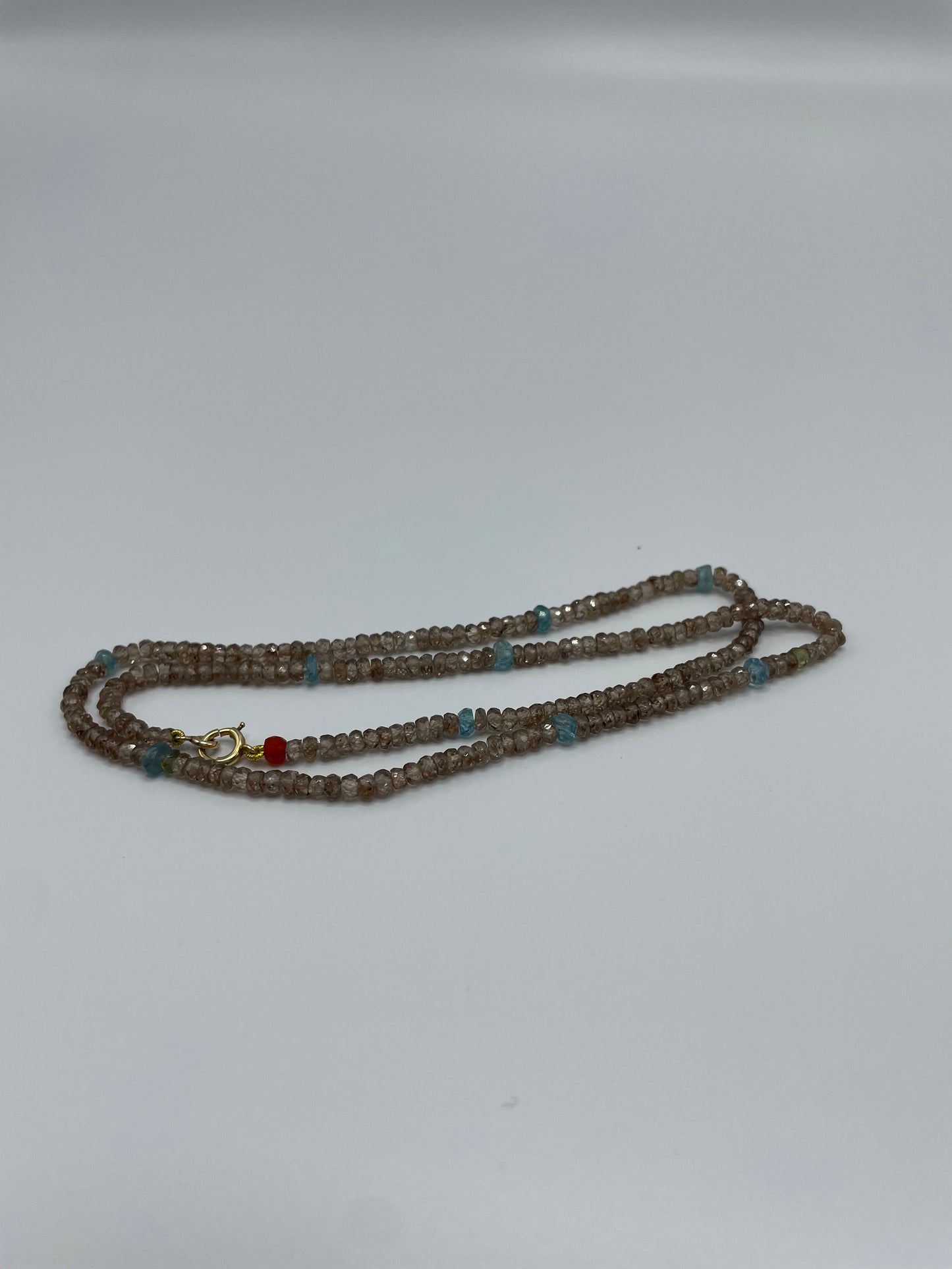 Rebecca Brenner Jewelry  ~  Natural and Blue Zircon Necklace