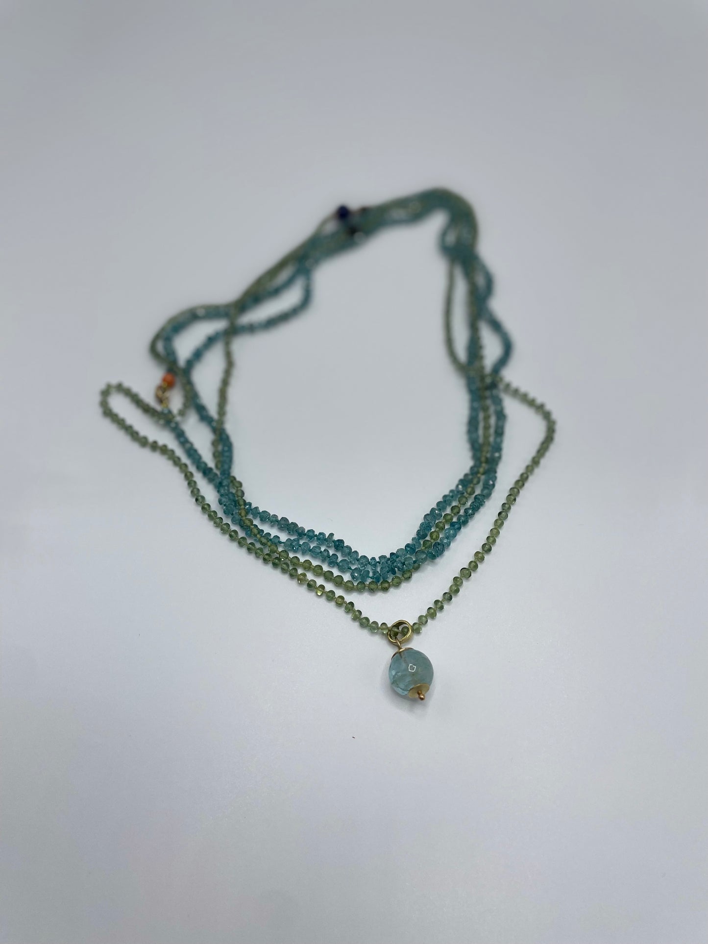 Rebecca Brenner Jewelry  ~  Natural Blue Zircon Necklace