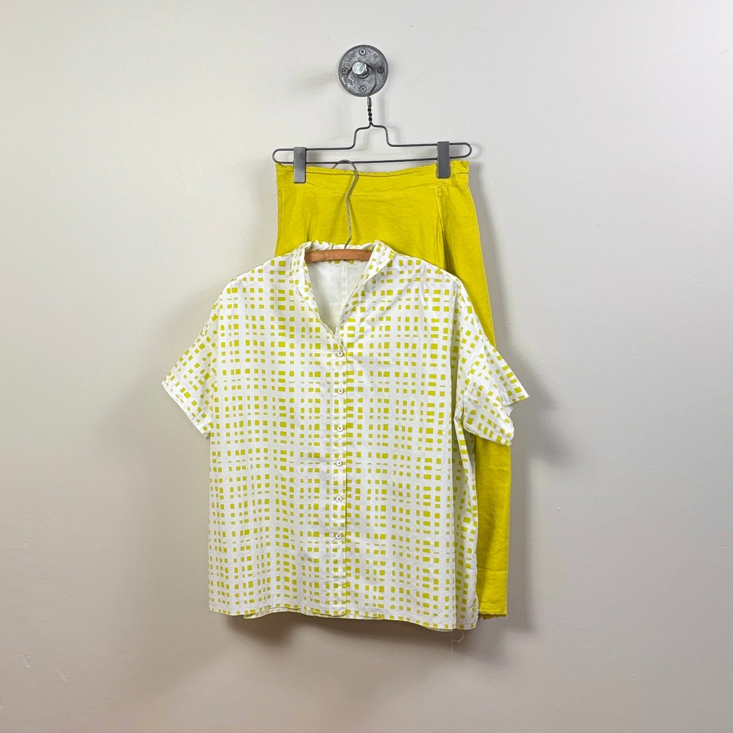H+ Hannoh Wessel ~ Shirt Samantha - Lime Check