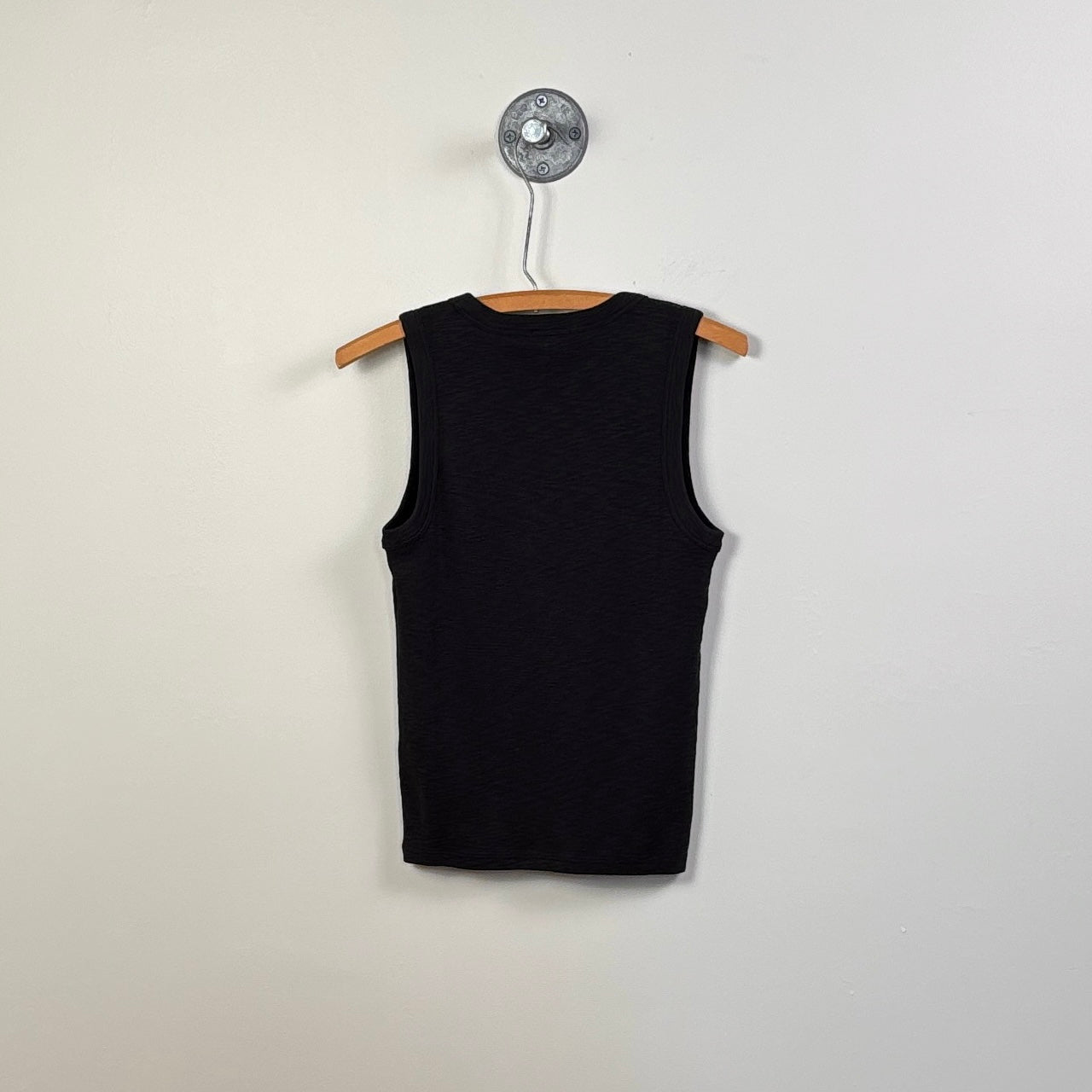 Lilla P. ~ Ribbed Slub Scoop Tank - Black
