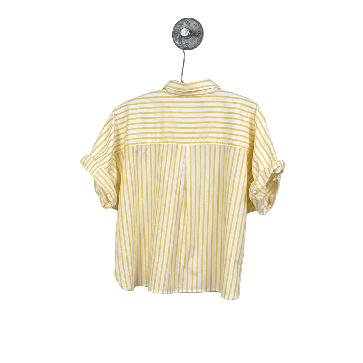 Lilla P. ~ Oversized Button Down Dolman - Sunflower Stripe