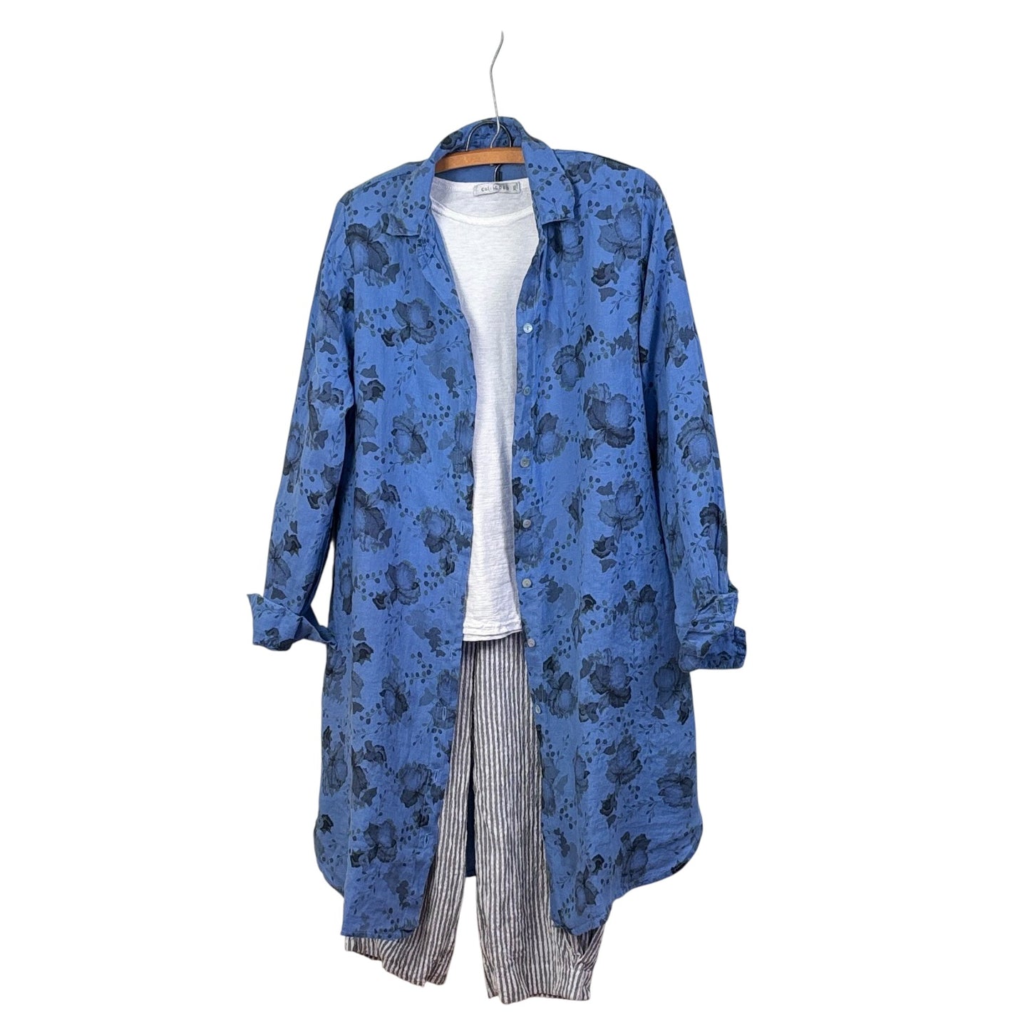 Cut Loose ~ Shirt Dress - Forget Me Not
