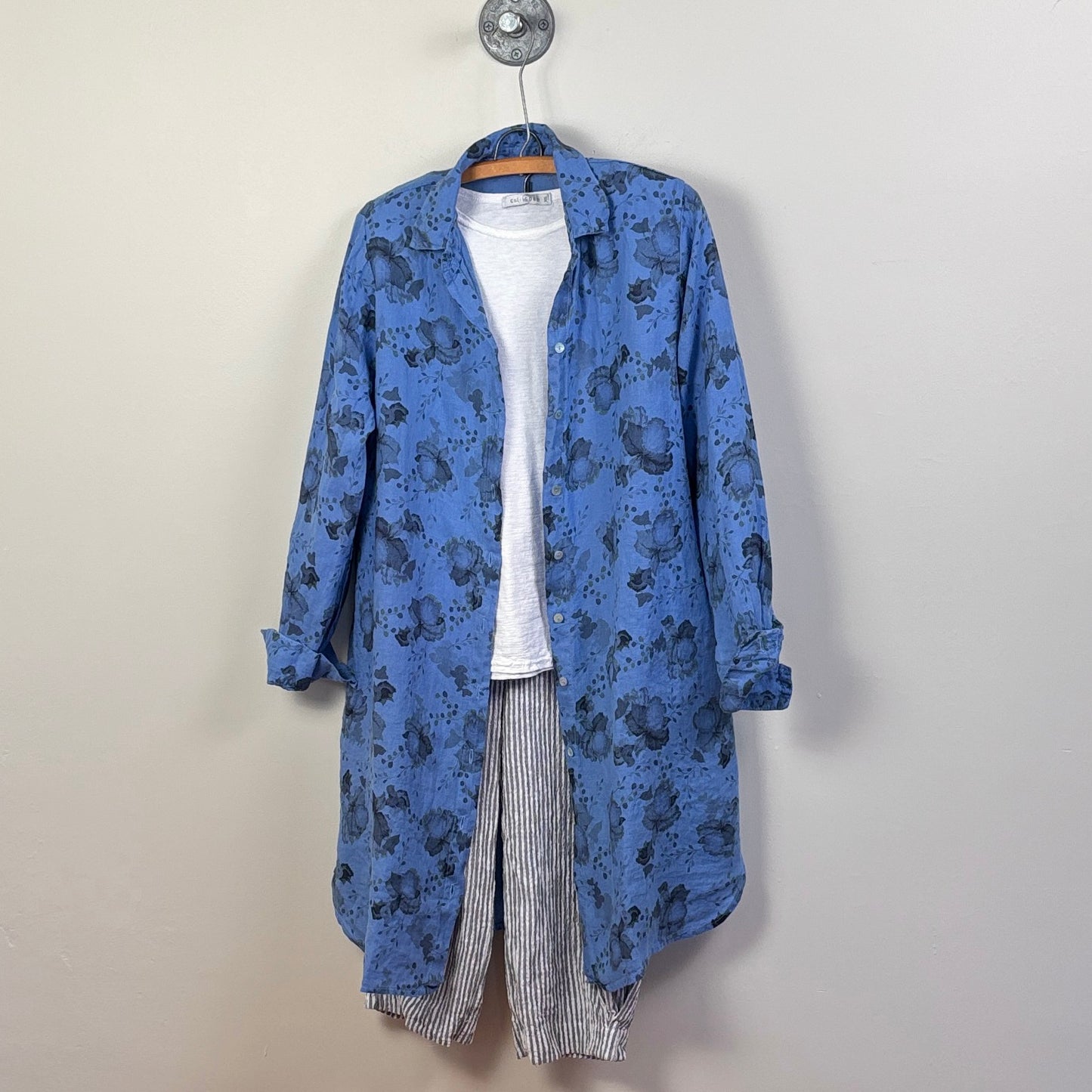 Cut Loose ~ Shirt Dress - Forget Me Not
