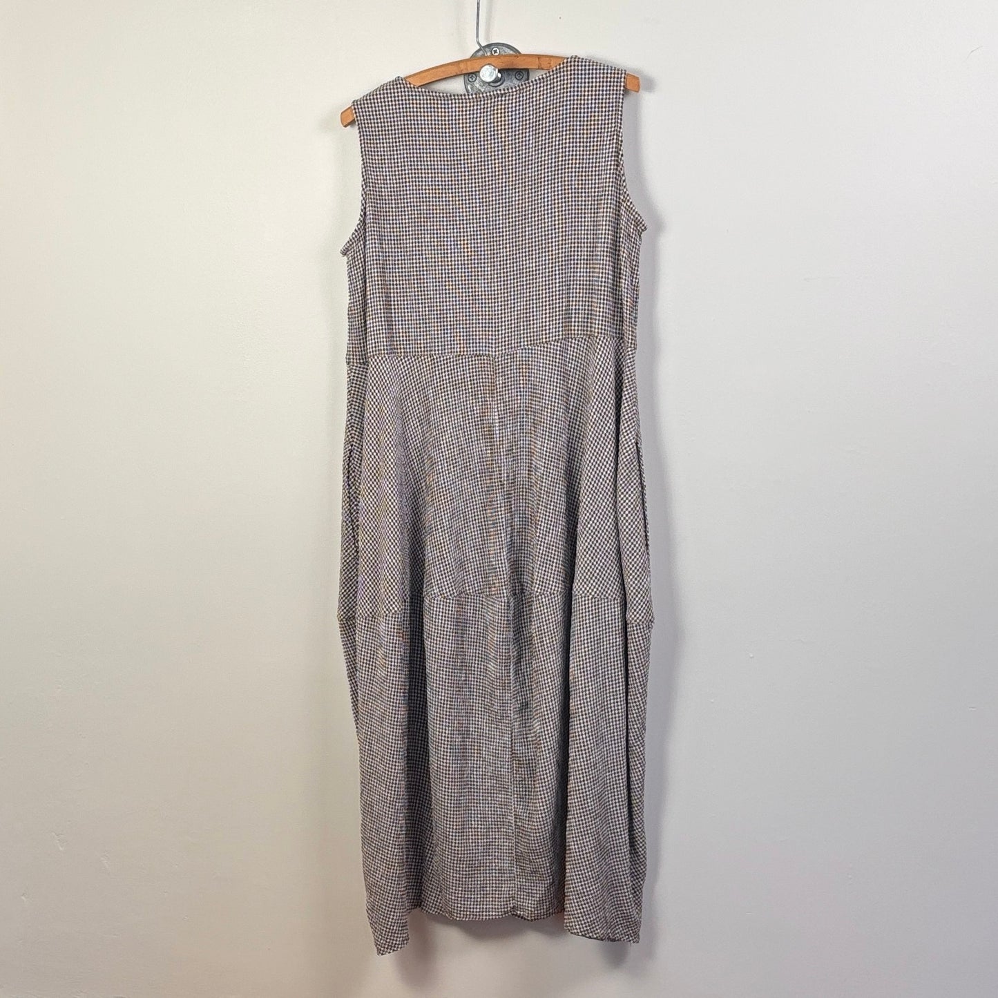 Cut Loose ~ Crinkle Check Bubble Dress - Coconut