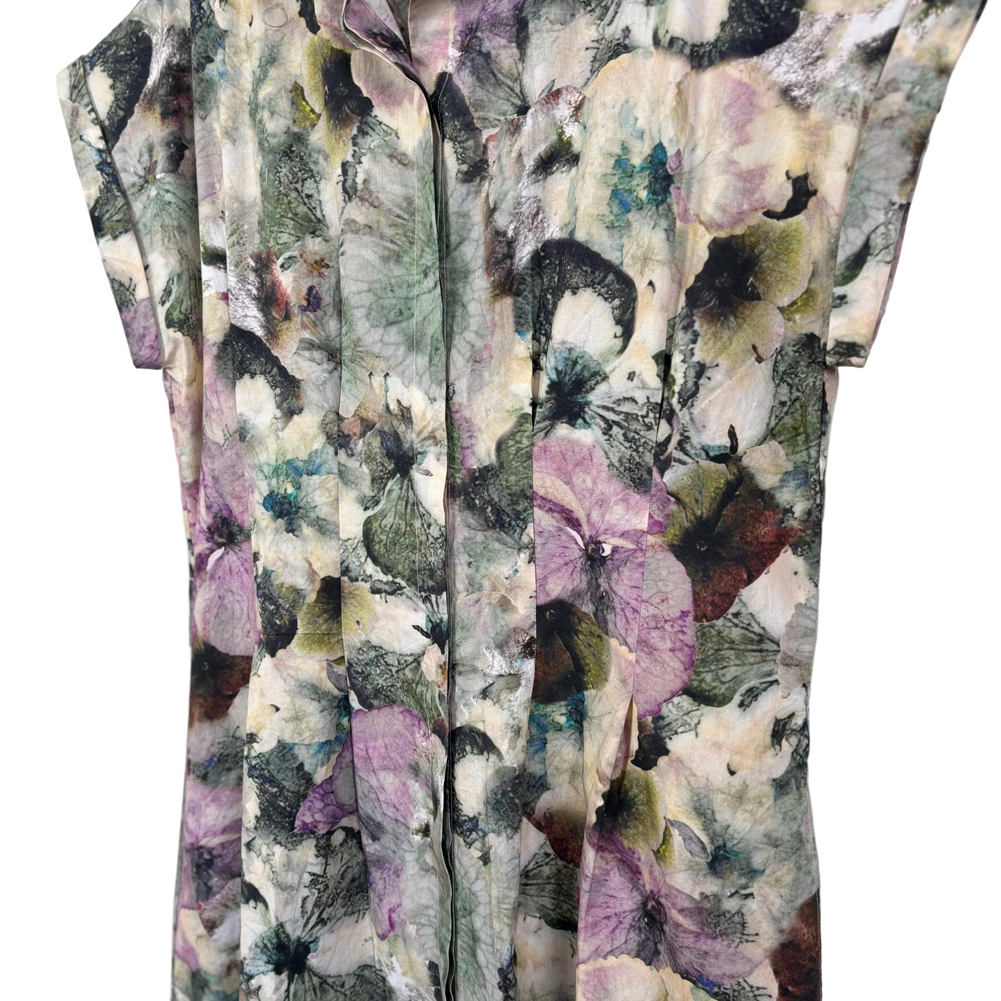 Yavi/Raag ~ Cap Sleeve Shirt Dress - Watercolor Floral