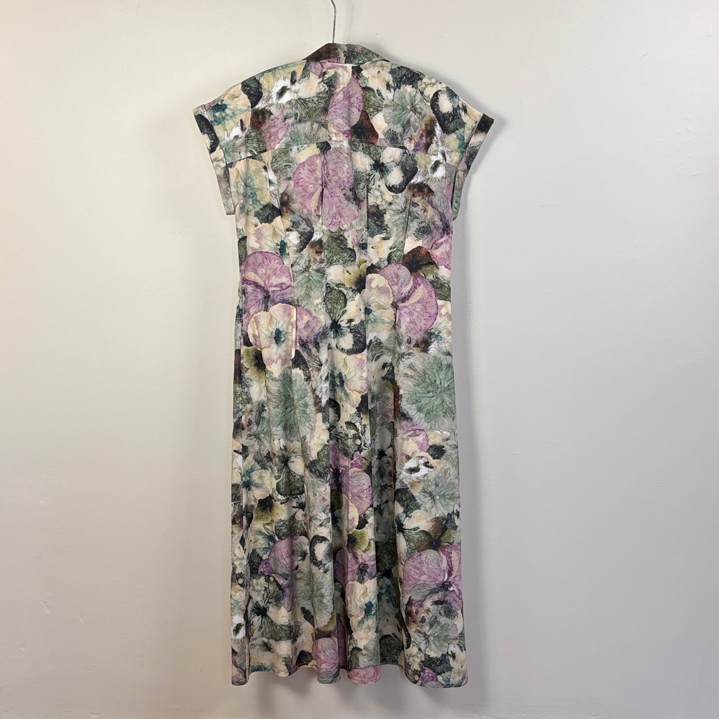 Yavi/Raag ~ Cap Sleeve Shirt Dress - Watercolor Floral
