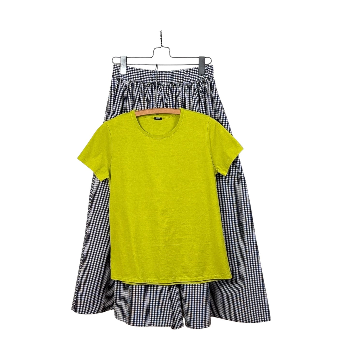 Apuntob ~ Wide Mini Check Pants - Black/White