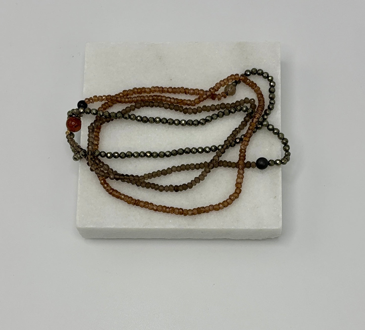 Rebecca Brenner Jewelry ~ Pyrite and Topaz Necklace