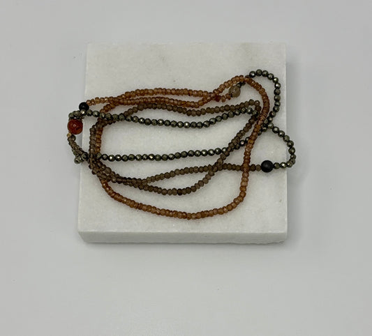 Rebecca Brenner Jewelry  ~  Pyrite and Topaz Necklace