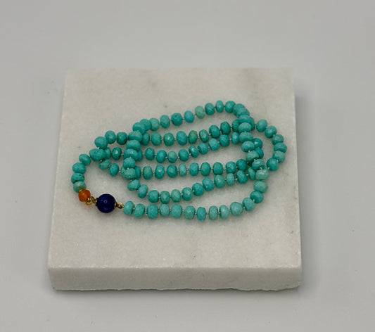Rebecca Brenner Jewelry  ~  Faceted Sleeping Beauty Turquoise Necklace