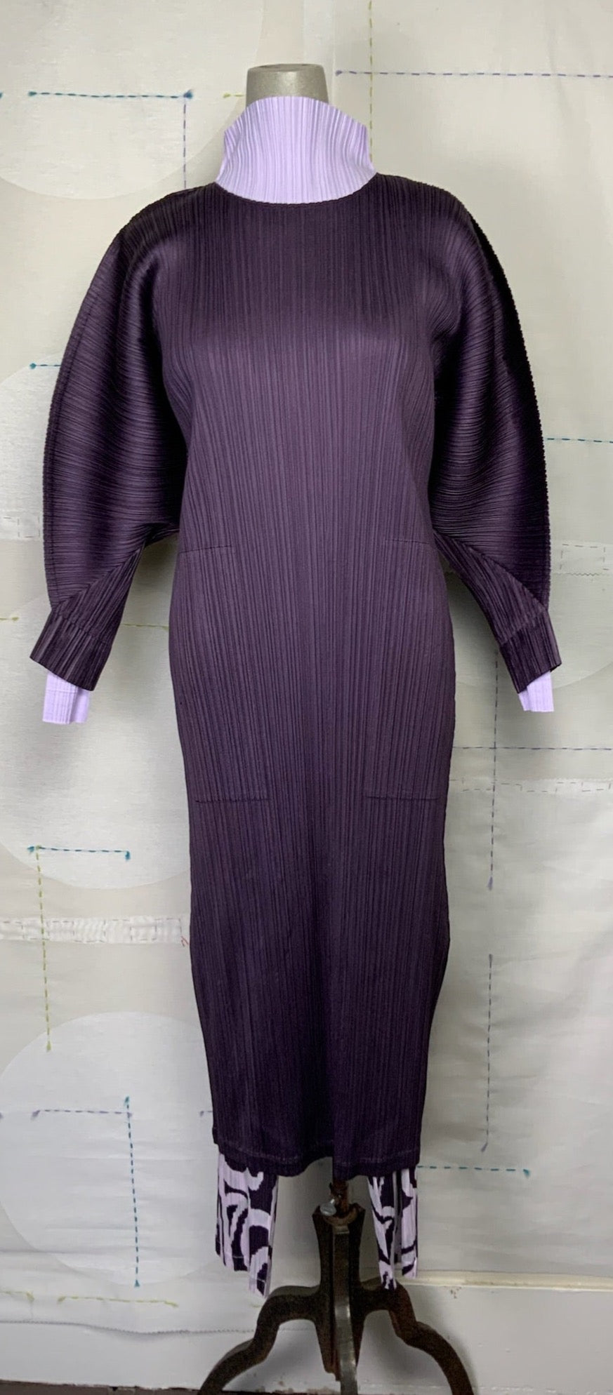 Pleats Please Issey Miyake  ~  Monthly Colors November Dress - Dark Purple