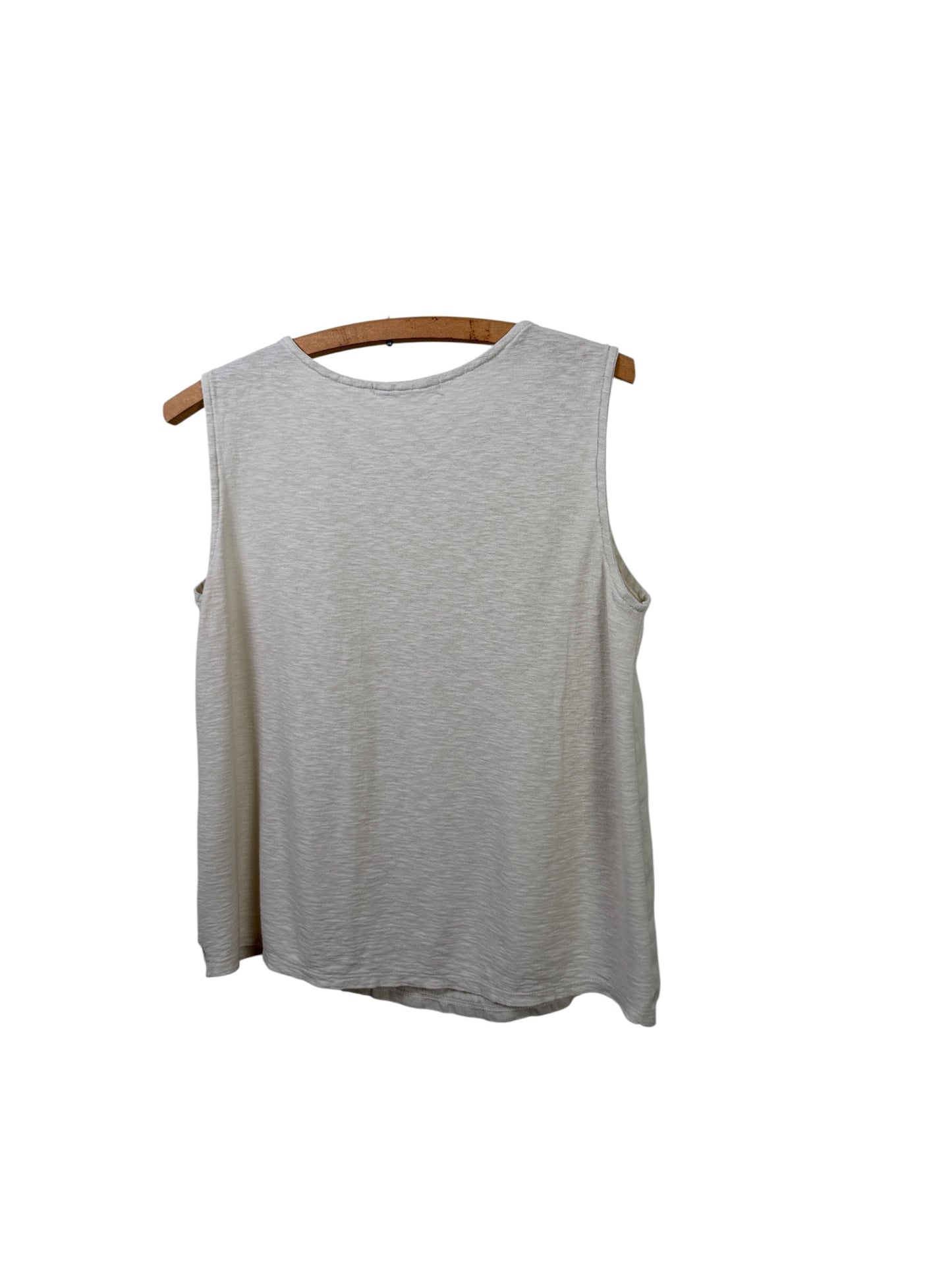 Cut Loose  ~  Linen Combo Pocket Shell Top - Jicama