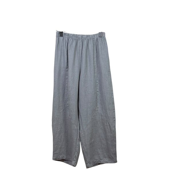 Cut Loose  ~  Linen Barrel Crop Pant - Overcast