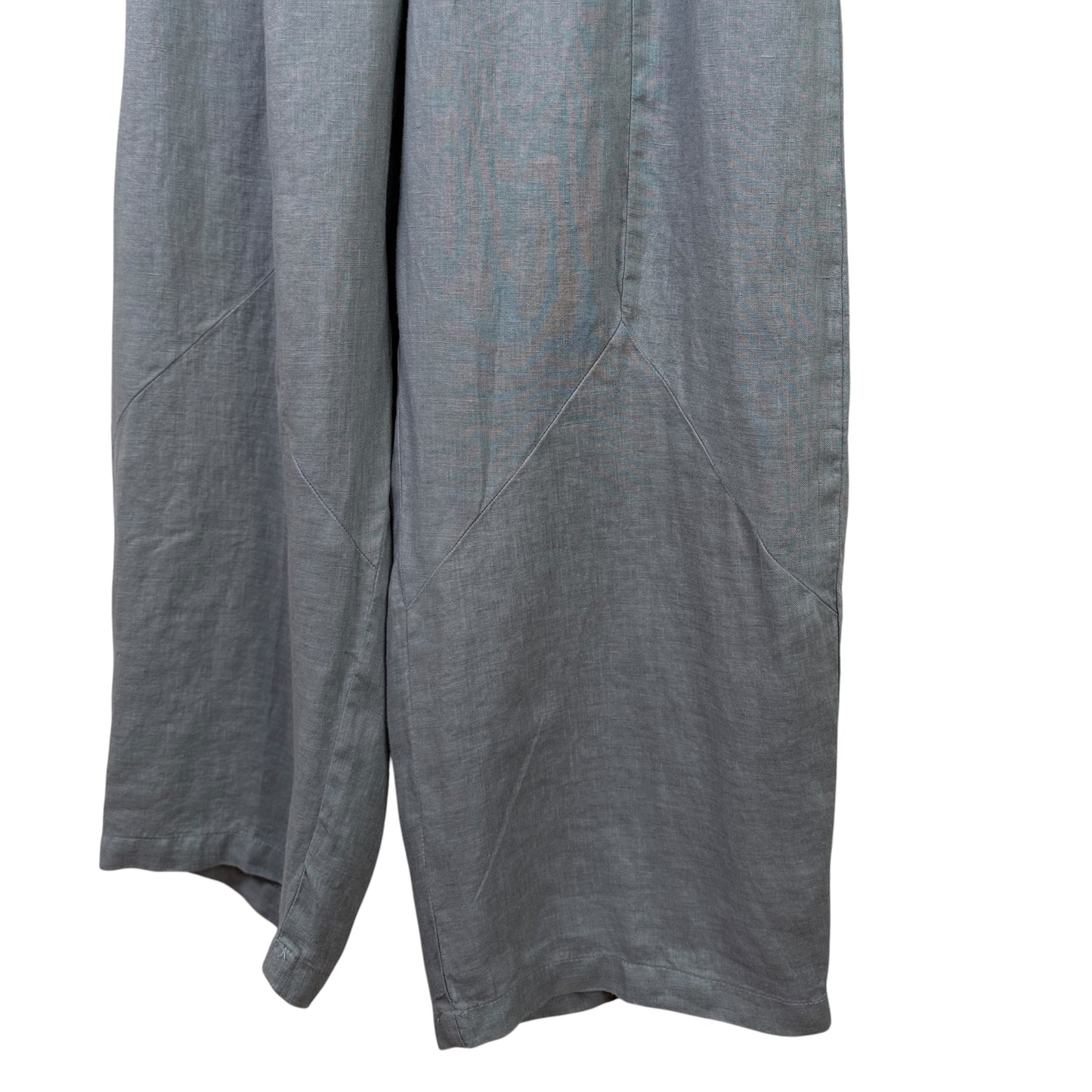 Cut Loose  ~  Linen Barrel Crop Pant - Overcast
