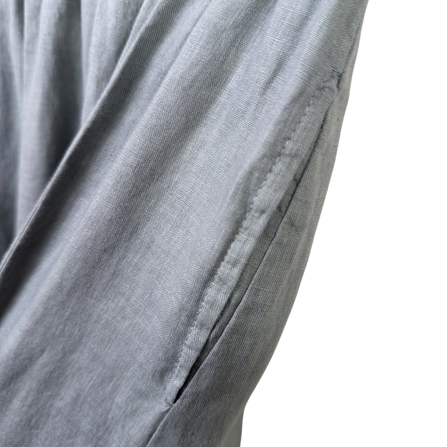 Cut Loose  ~  Linen Barrel Crop Pant - Overcast