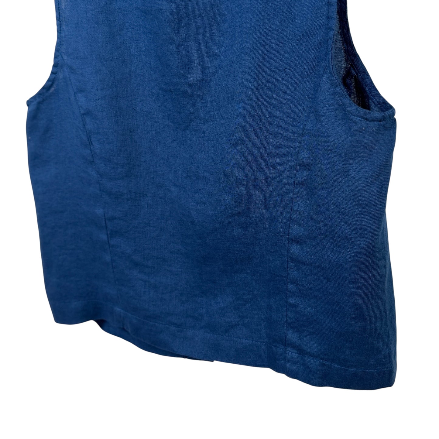 Cut Loose  ~  Linen Crop Vest - Naval