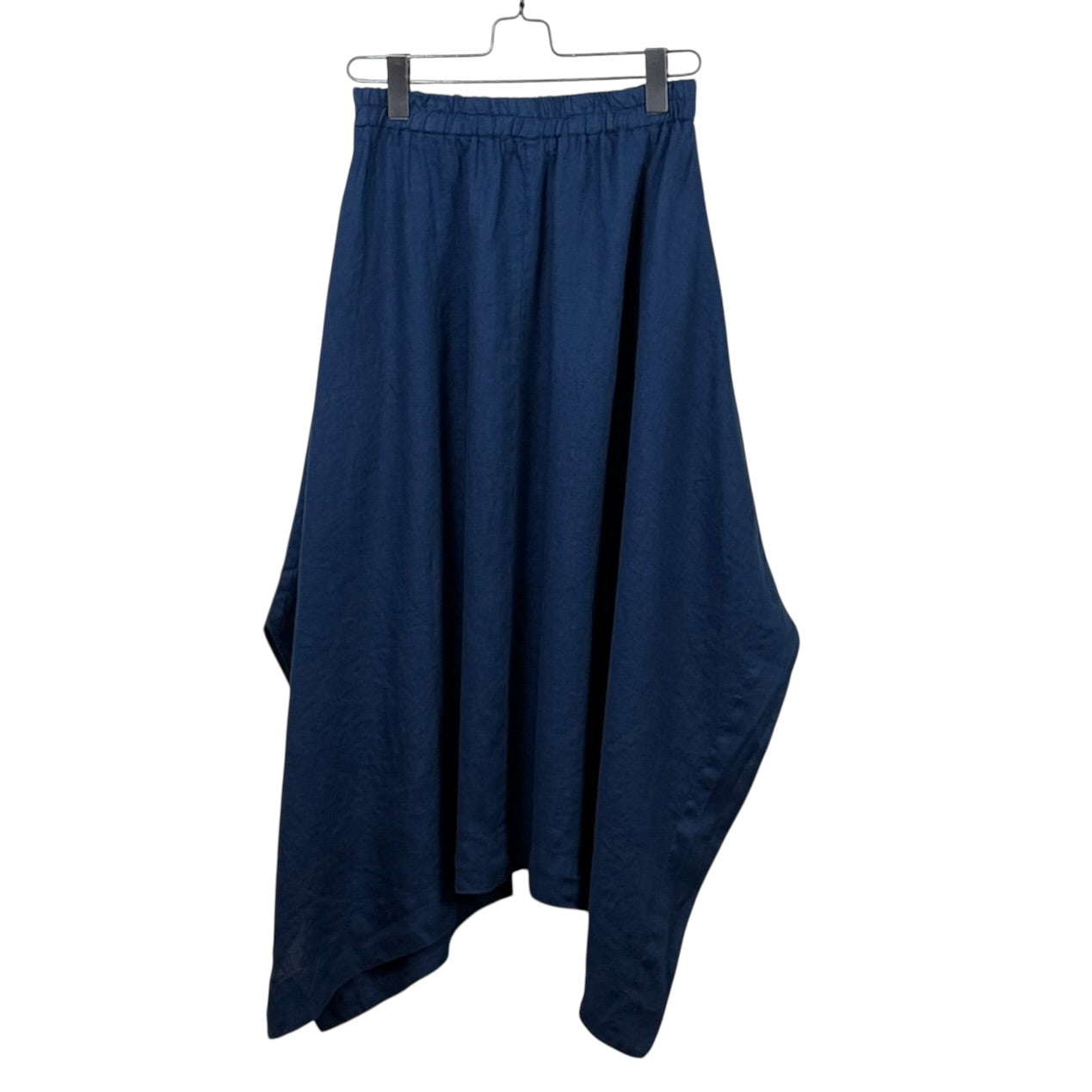 Cut Loose  ~  Linen Side Slit Skirt - Naval