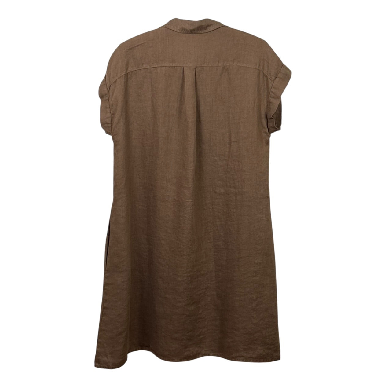 Cut Loose  ~  Linen Short Sleeve Shirt Dress - Coconut