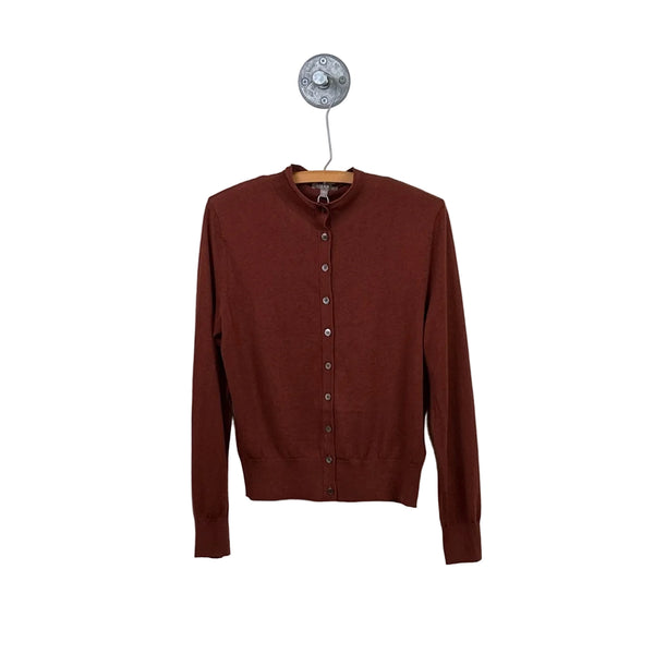 Lilla P. ~  Funnel Neck Cardigan - Maplewood