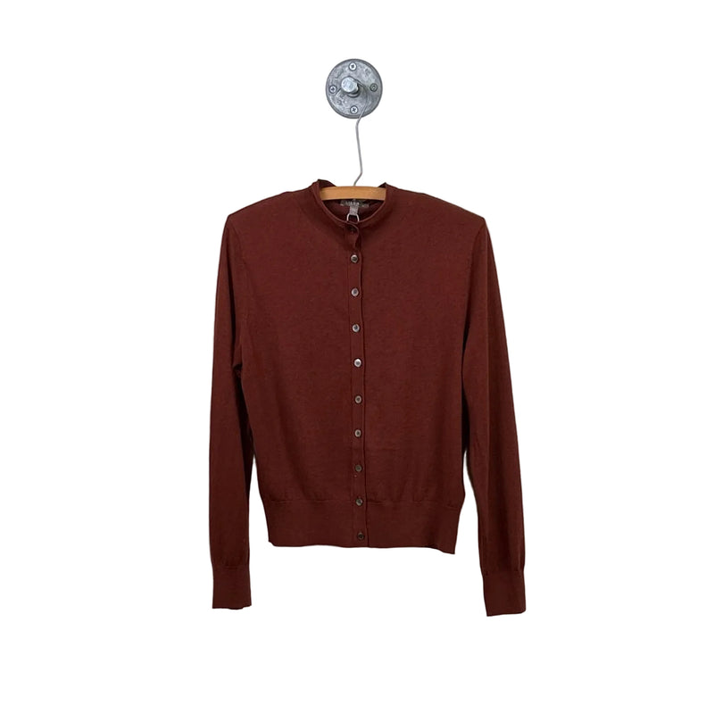 Lilla P. ~  Funnel Neck Cardigan - Maplewood