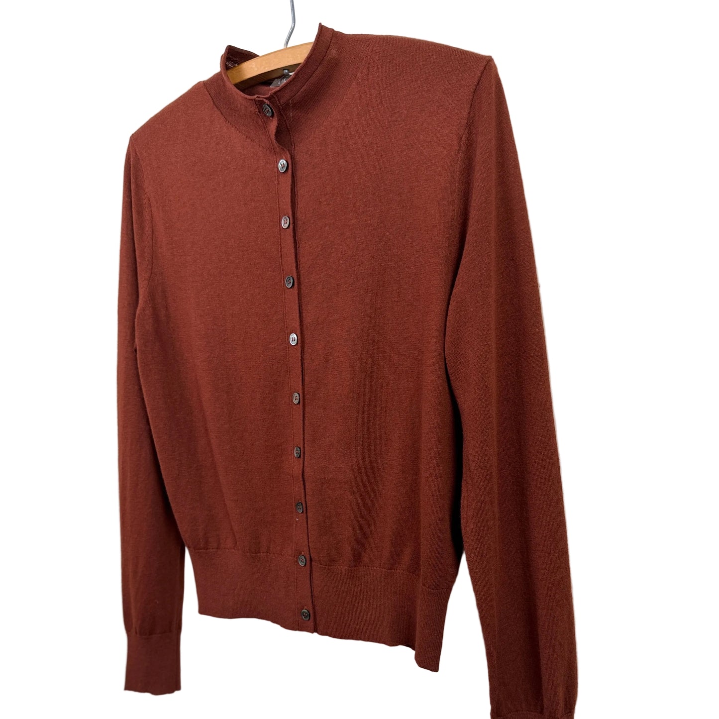 Lilla P. ~  Funnel Neck Cardigan - Maplewood