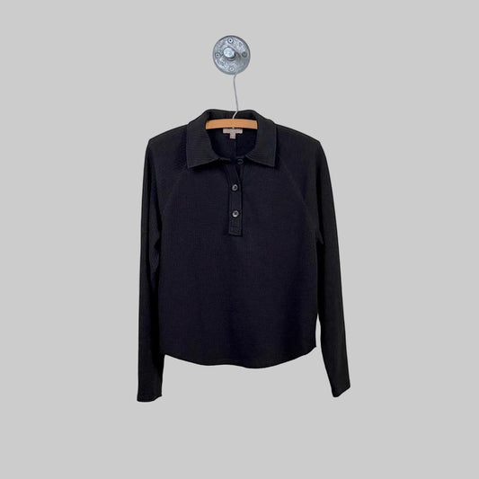 Lilla P. ~  Raglan Polo - Black