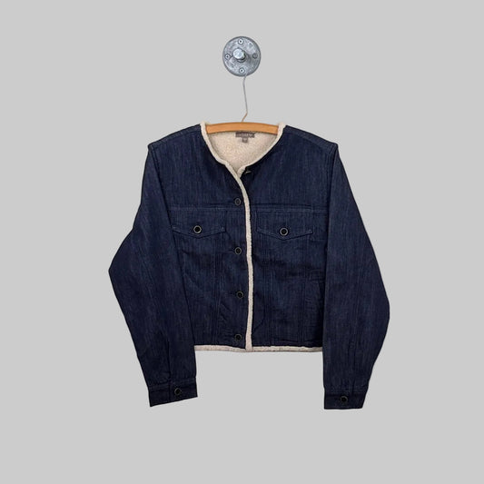 Lilla P. ~  Sherpa Lined Jean Jacket - Dark Wash
