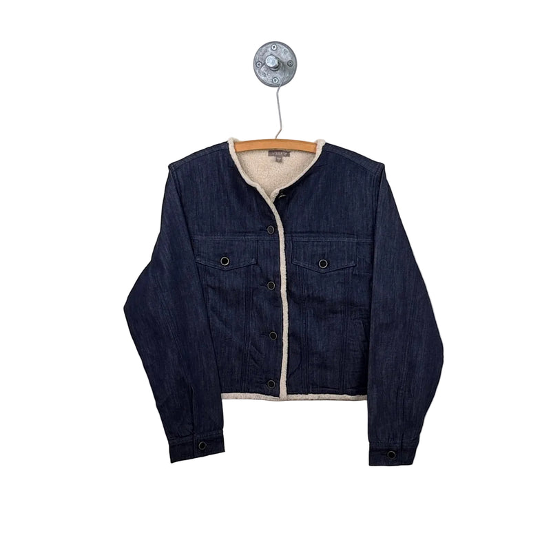 Lilla P. ~  Sherpa Lined Jean Jacket - Dark Wash